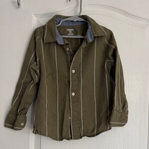 OshKosh B'gosh Olive Stripe Button-Down Shirt